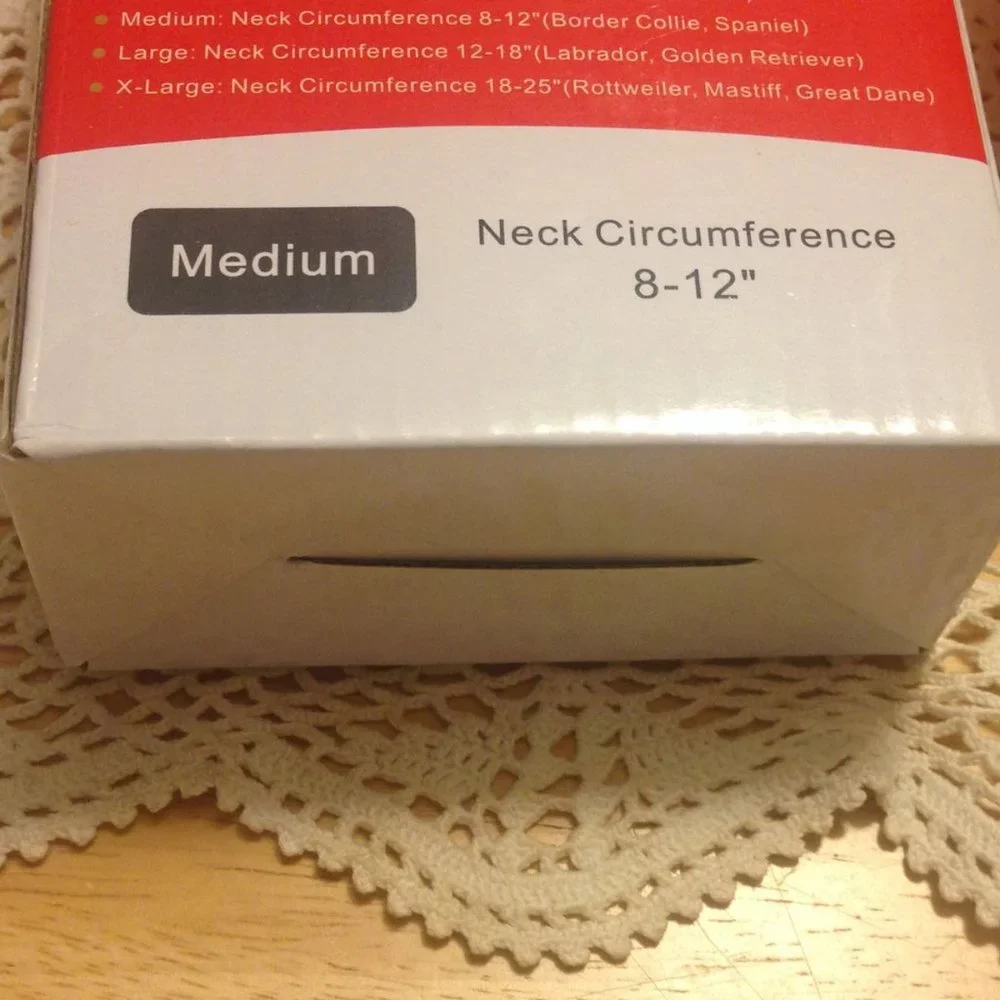 New inflatable recovery collar, size medium